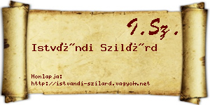 Istvándi Szilárd névjegykártya