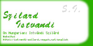 szilard istvandi business card